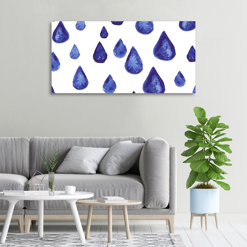 Canvas wall art Blue drops