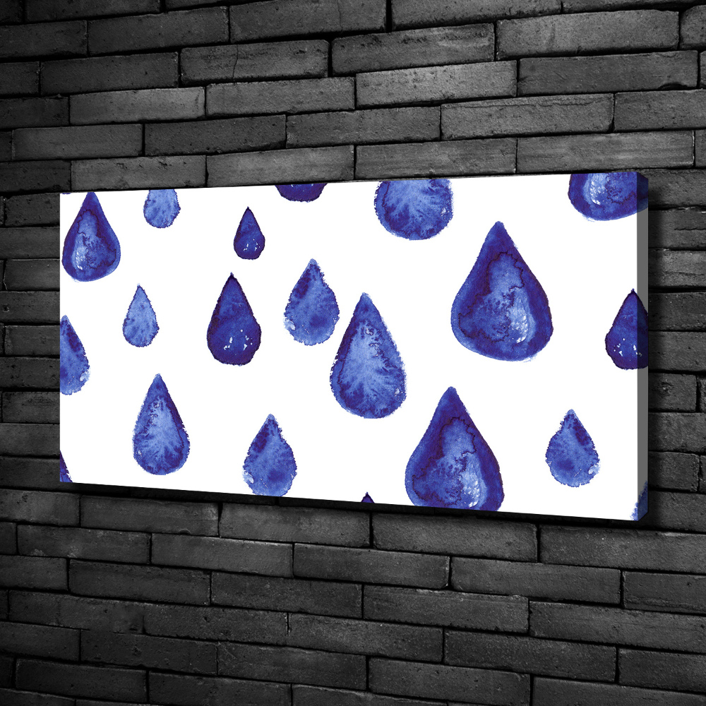 Canvas wall art Blue drops