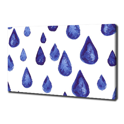 Canvas wall art Blue drops