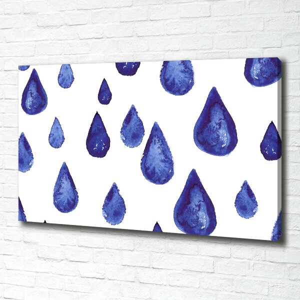 Canvas wall art Blue drops