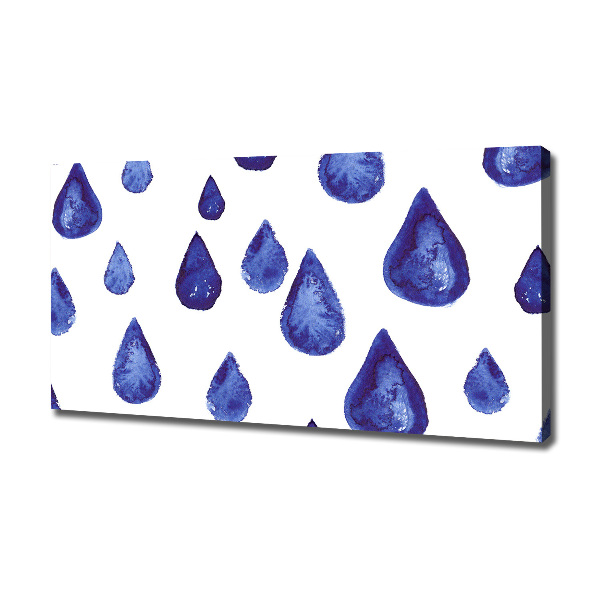 Canvas wall art Blue drops