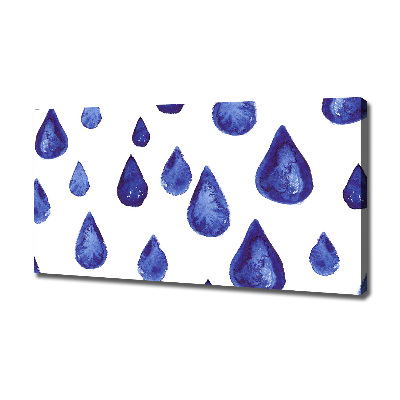 Canvas wall art Blue drops