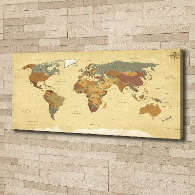 Canvas wall art Political map