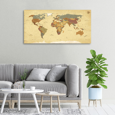 Canvas wall art Political map