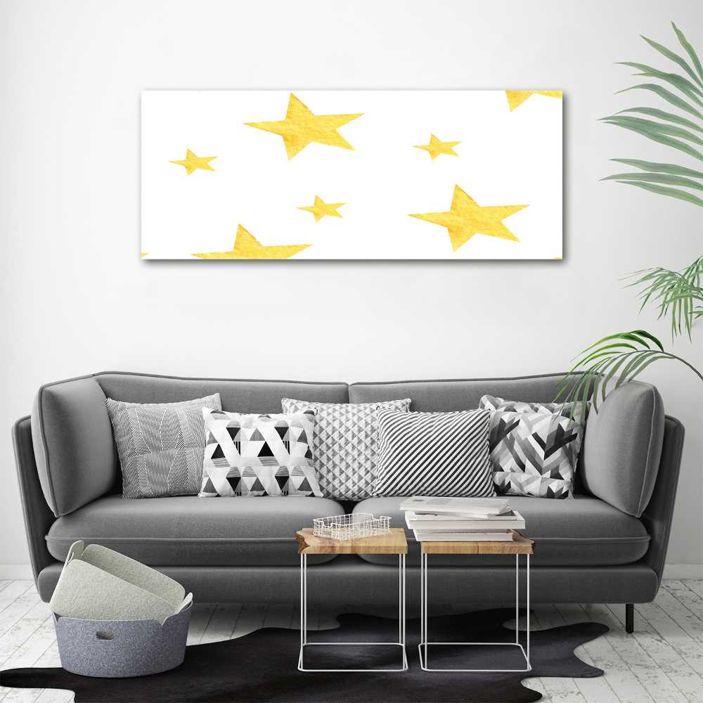 Canvas wall art Yellow stars