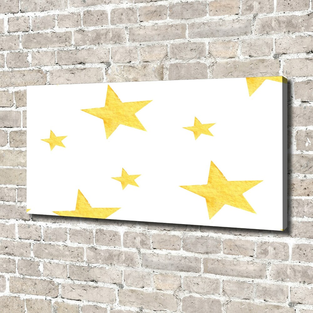 Canvas wall art Yellow stars