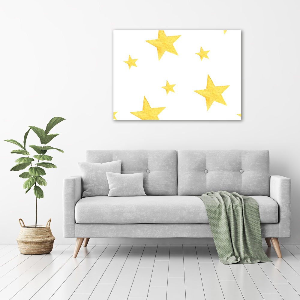 Canvas wall art Yellow stars