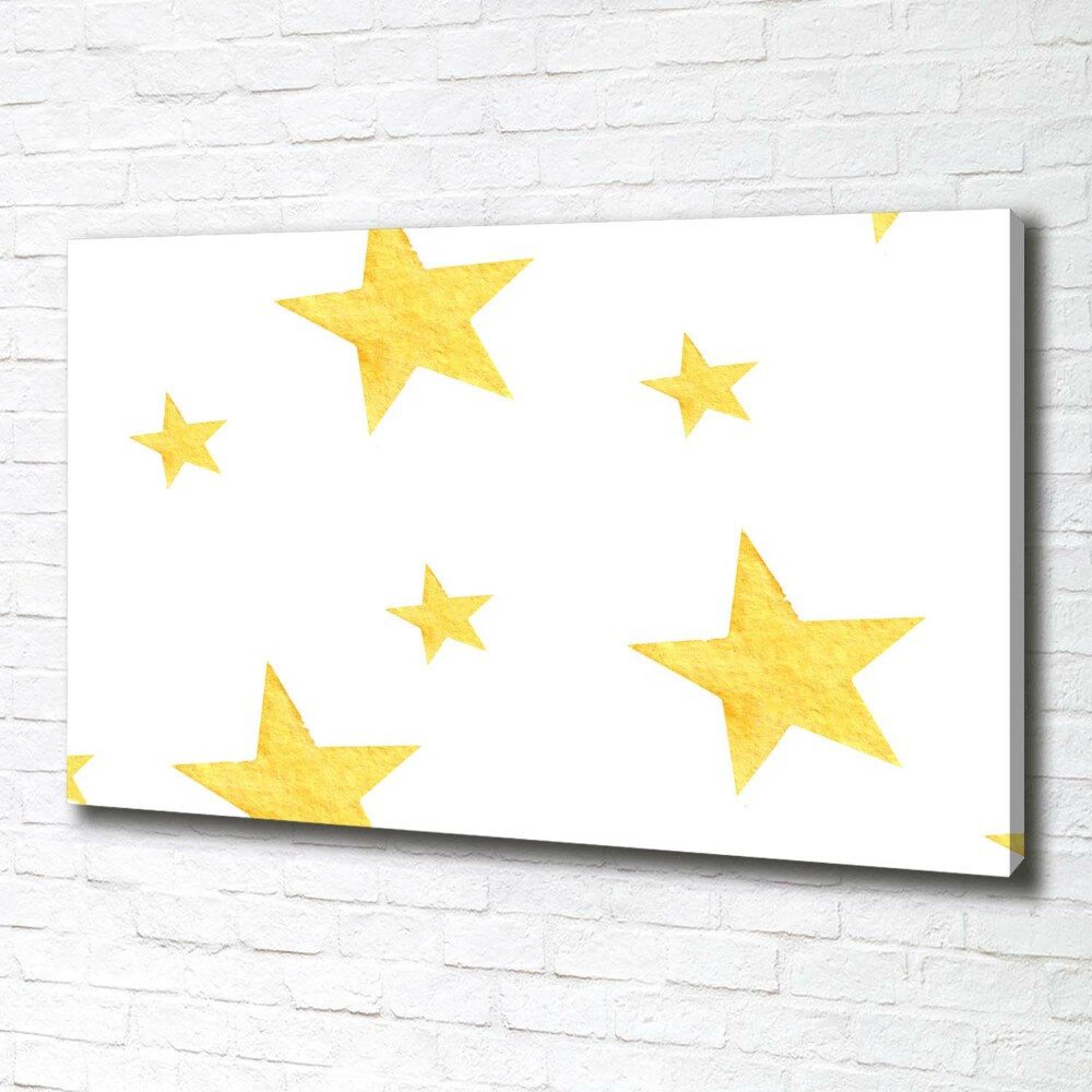 Canvas wall art Yellow stars