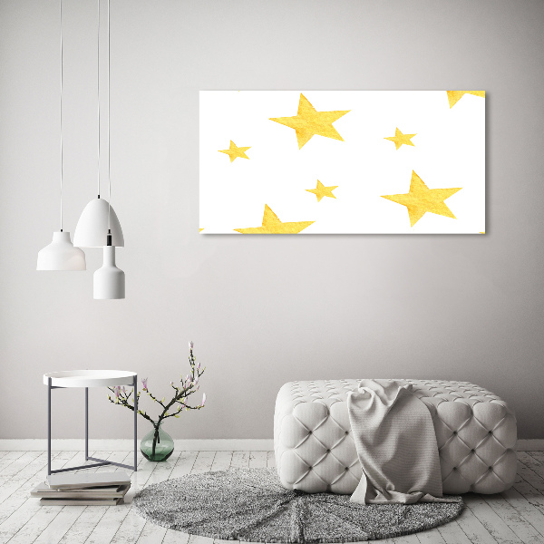 Canvas wall art Yellow stars