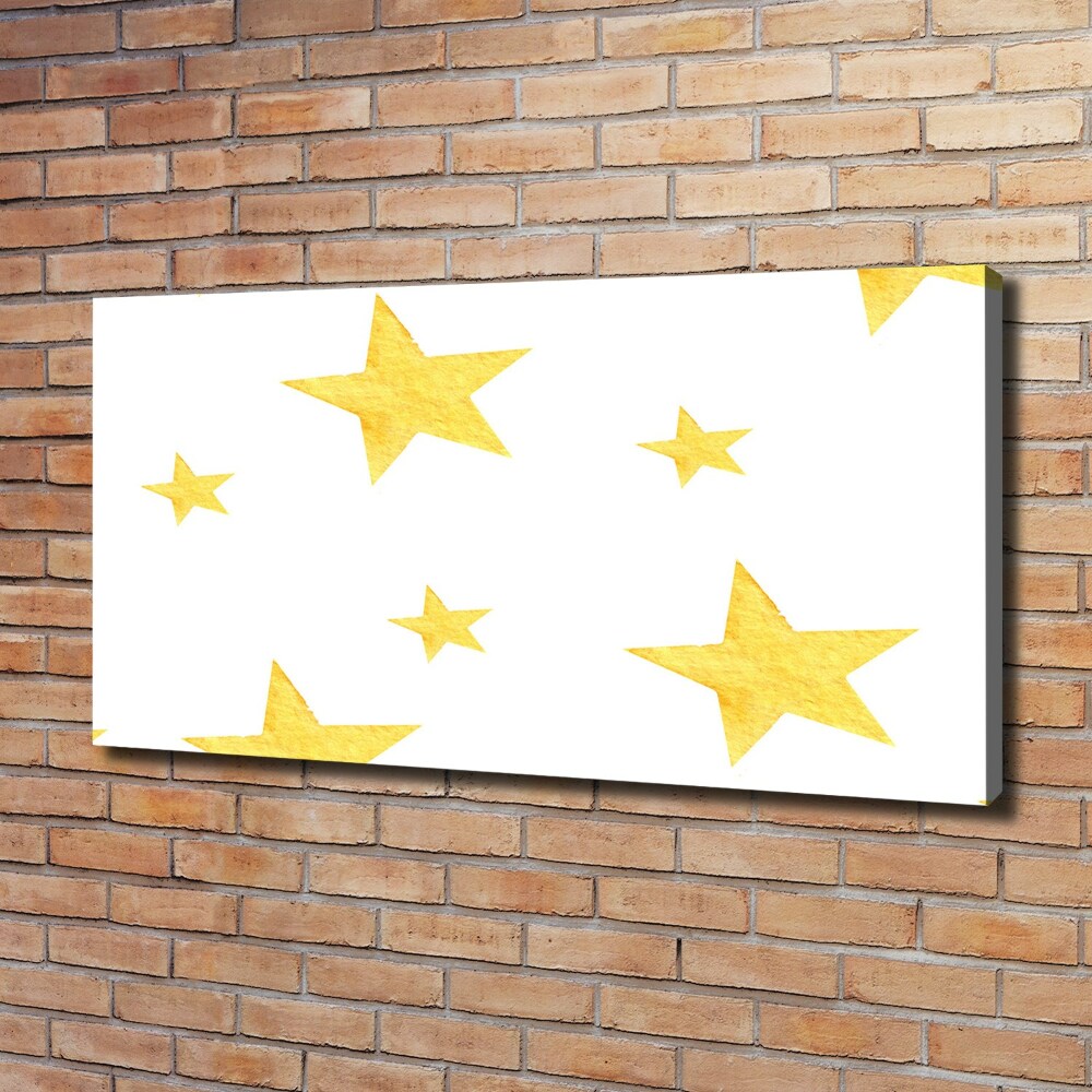 Canvas wall art Yellow stars