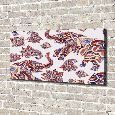 Canvas wall art Elephants ornaments