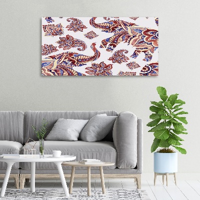 Canvas wall art Elephants ornaments