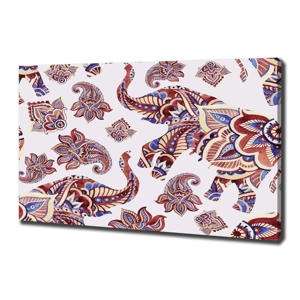 Canvas wall art Elephants ornaments