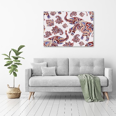 Canvas wall art Elephants ornaments