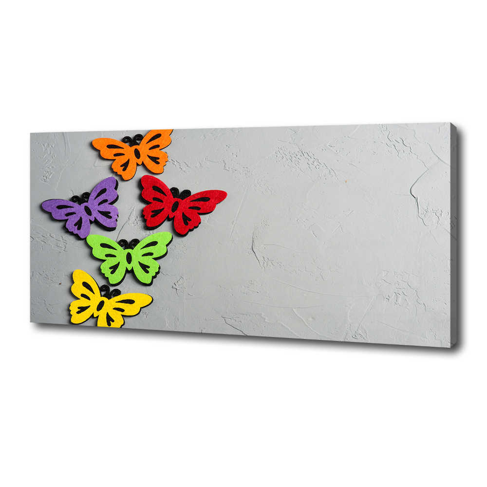 Canvas wall art Colorful butterflies