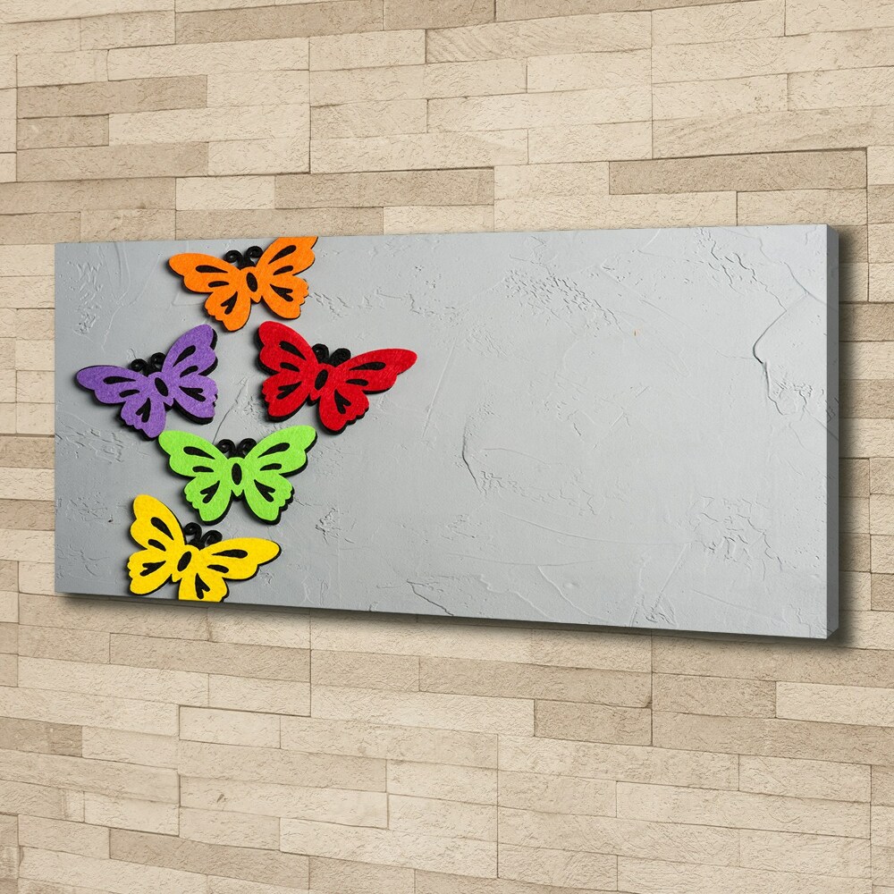 Canvas wall art Colorful butterflies