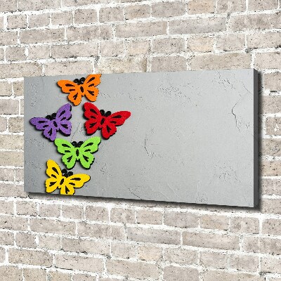 Canvas wall art Colorful butterflies