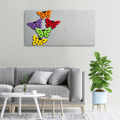 Canvas wall art Colorful butterflies