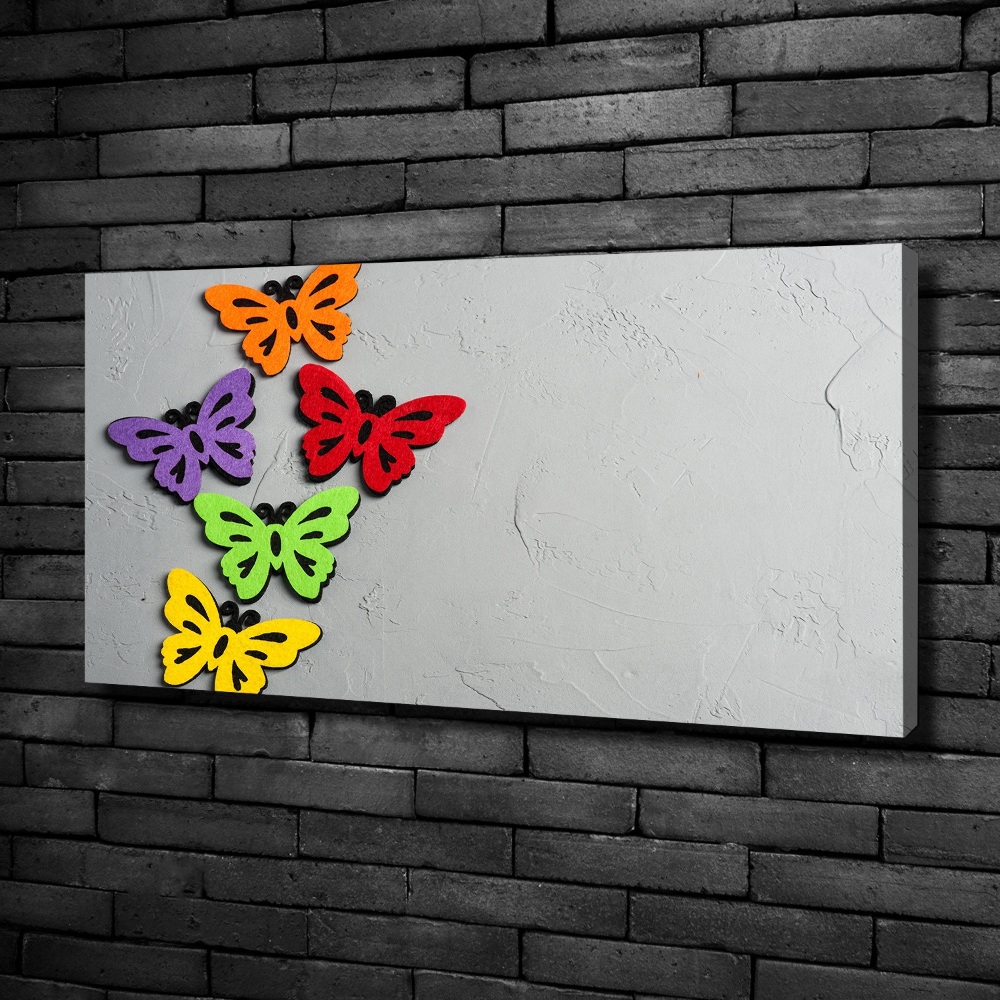 Canvas wall art Colorful butterflies