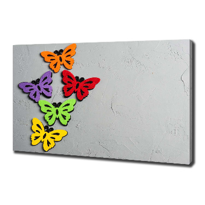 Canvas wall art Colorful butterflies