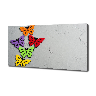 Canvas wall art Colorful butterflies