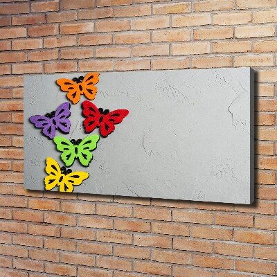 Canvas wall art Colorful butterflies