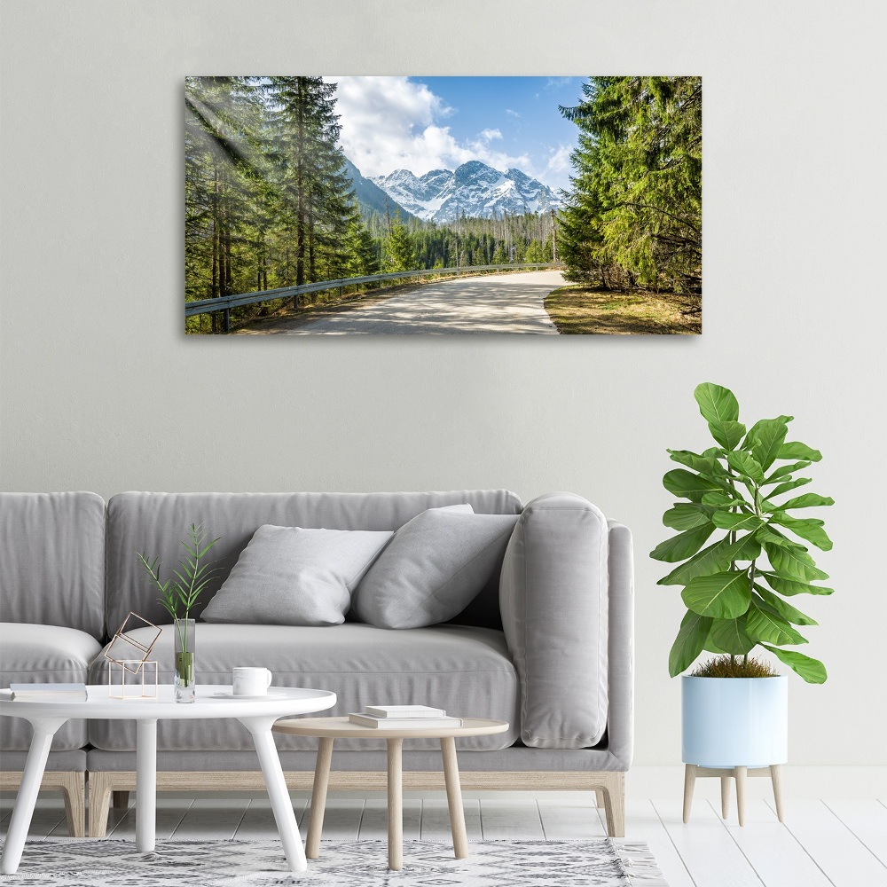 Canvas wall art Road of the Tatra Mountains