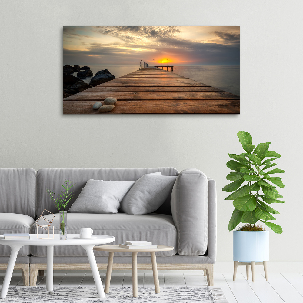 Canvas wall art Wooden pier