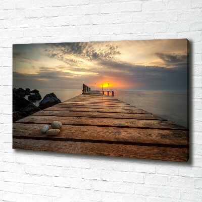 Canvas wall art Wooden pier