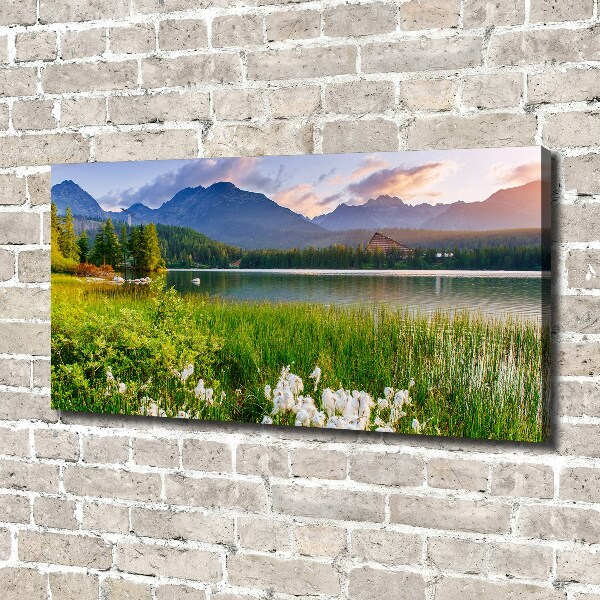 Canvas wall art Lake in the mountains