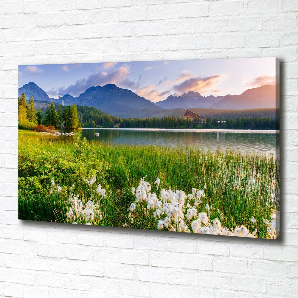 Canvas wall art Lake in the mountains