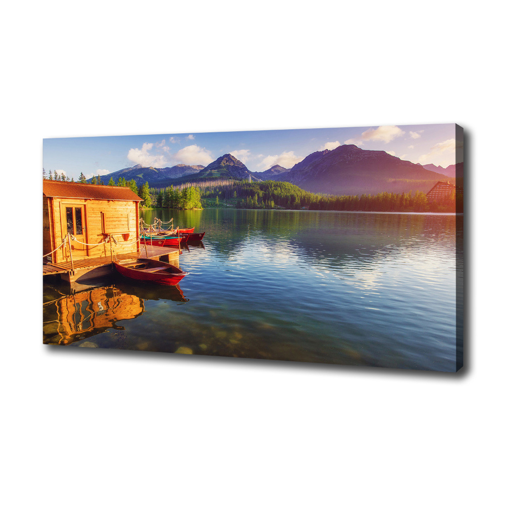 Canvas wall art Lake in the mountains