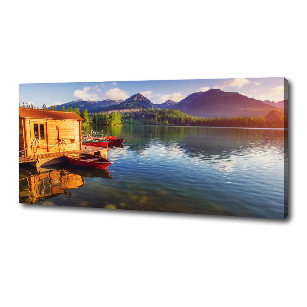 Canvas wall art Lake in the mountains