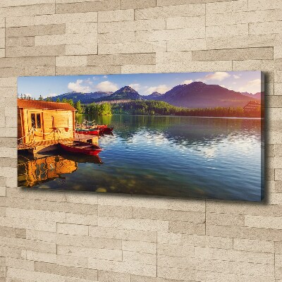 Canvas wall art Lake in the mountains