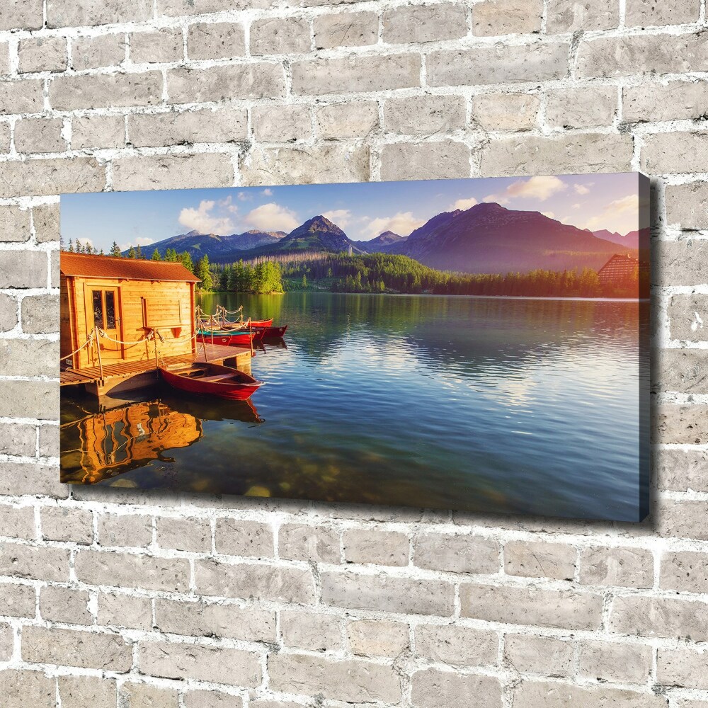 Canvas wall art Lake in the mountains