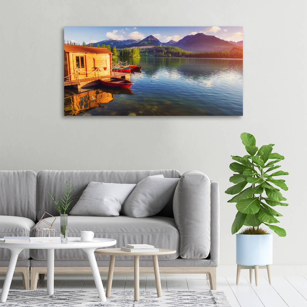 Canvas wall art Lake in the mountains