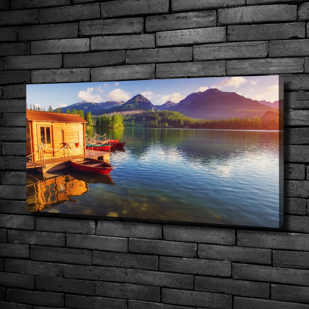 Canvas wall art Lake in the mountains