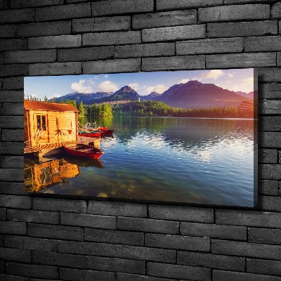 Canvas wall art Lake in the mountains