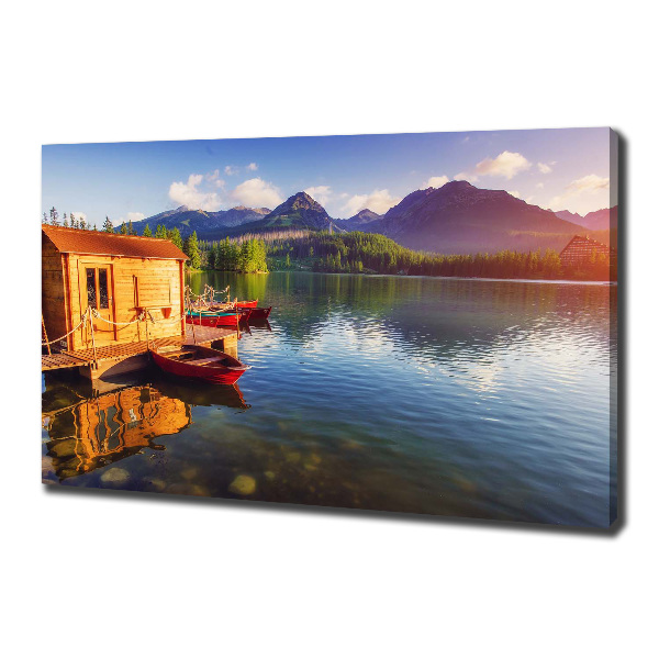 Canvas wall art Lake in the mountains