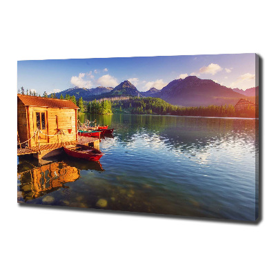 Canvas wall art Lake in the mountains