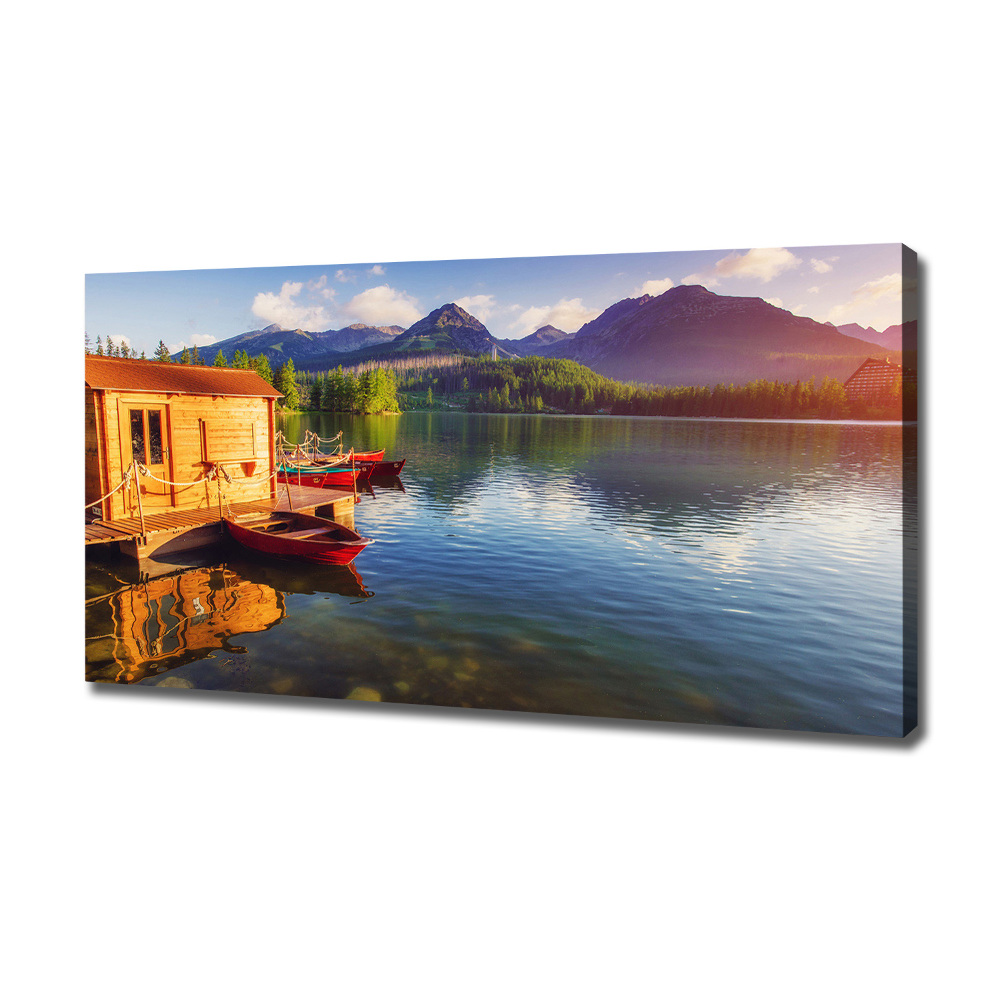 Canvas wall art Lake in the mountains