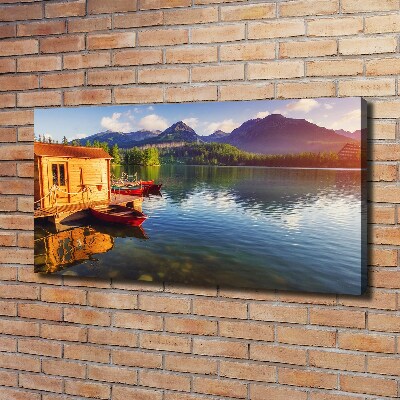 Canvas wall art Lake in the mountains