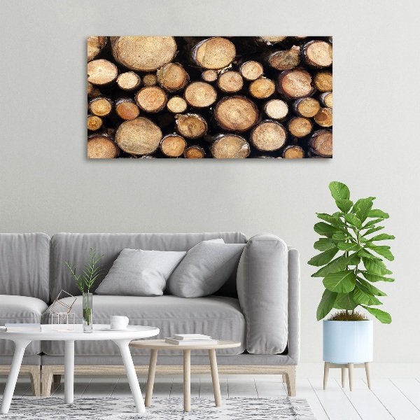 Canvas wall art Logs