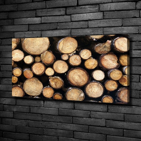 Canvas wall art Logs