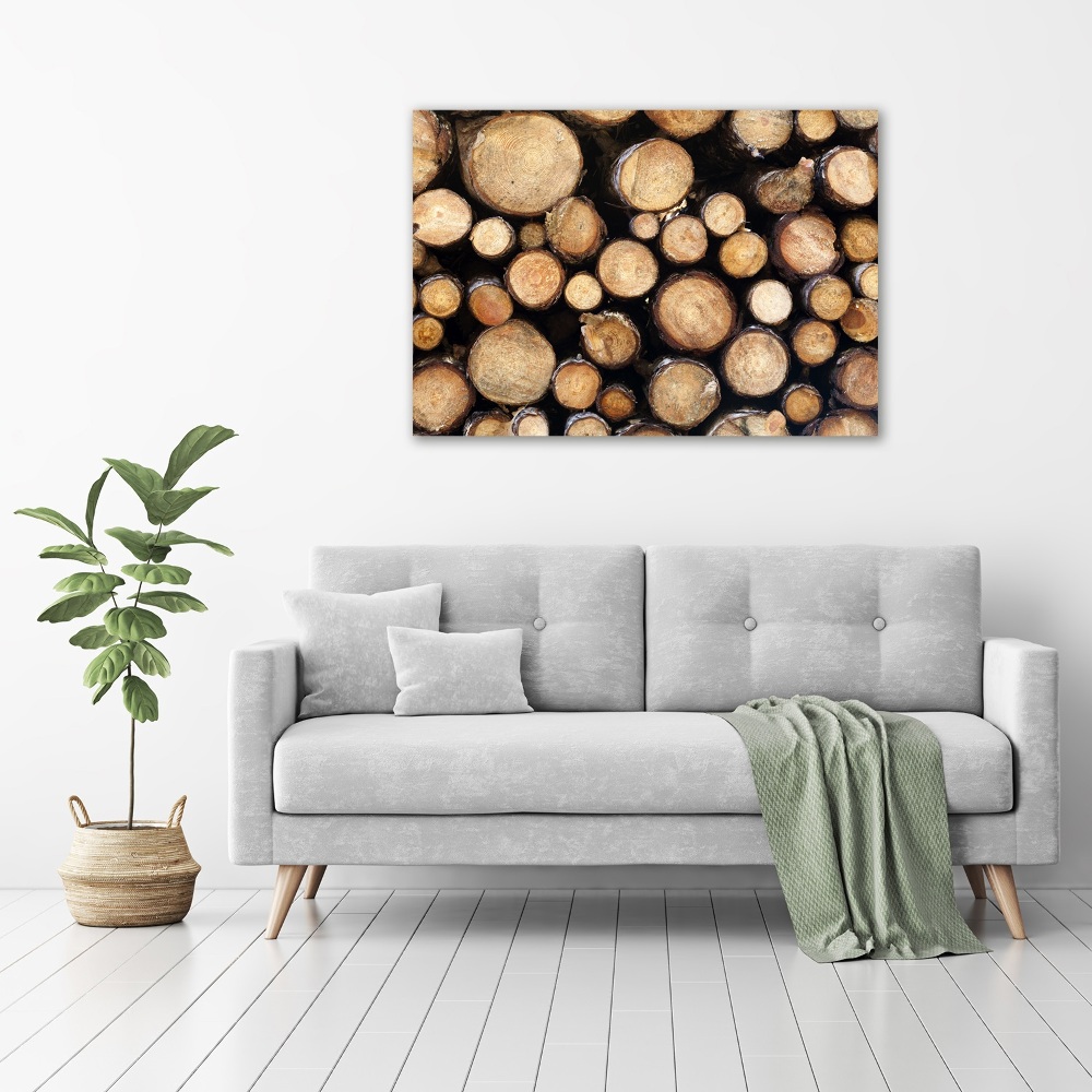 Canvas wall art Logs