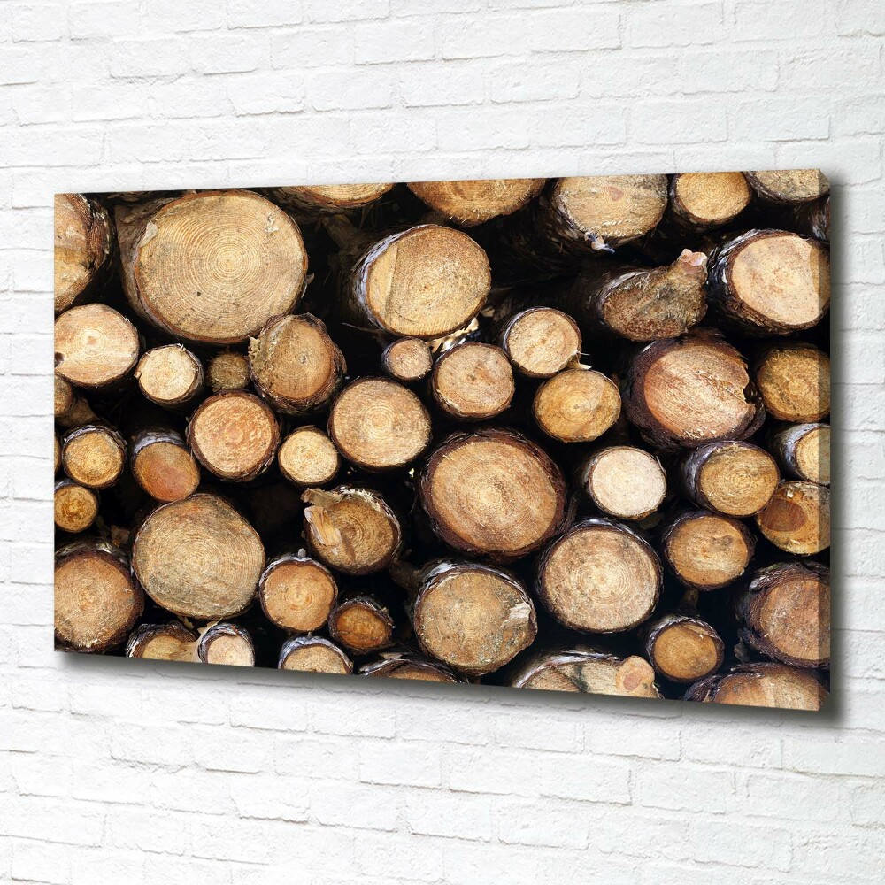 Canvas wall art Logs