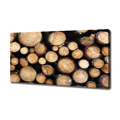 Canvas wall art Logs