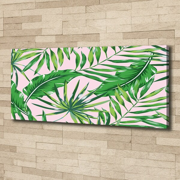 Canvas wall art Tropical leaves