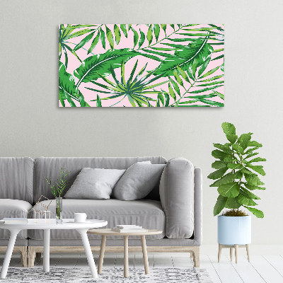 Canvas wall art Tropical leaves