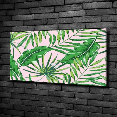 Canvas wall art Tropical leaves